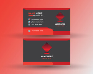 simple vector minimalist name card / business card