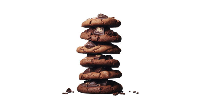 chocolate chip cookies Delightful sweet cookies & biscuits HD PNG image on transparent background