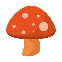 Isolated colored autumn mushroom icon Vector