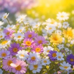 A vibrant bouquet of mini majestic flowers backgrounds