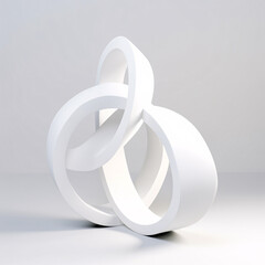 White looping sculpture that conveys connectedness