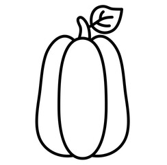Cute pumpkin fall autumn Halloween outline icon