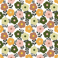 seamless pattern with flowers