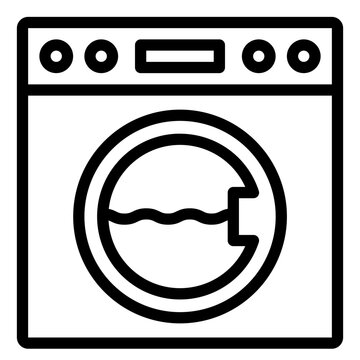 recommend clip art: Washing Machine outline icon