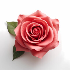 red rose isolated on white background