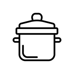 pot food icon line style vector