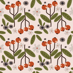 Berries vector ilustration seamless patern.Great for textile,fabric,wrapping paper,and any print.