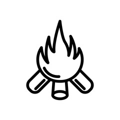 firewood icon line style vector