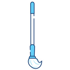 Isolated monochrome mop cleaning icon Vector