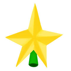 Obraz premium golden star isolated on white background