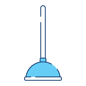 recommend clip art: Isolated monochrome toilet plunger icon Vector