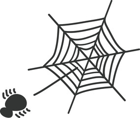 a spider on the cobweb