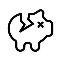 Piggy Bank Icon Vector Symbol Design Illustration