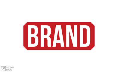 Brand Red Rubber Stamp vector design.