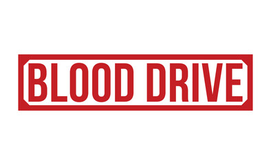 Blood Drive Red Rubber Stamp vector design.