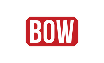 Bow Red Rubber Stamp vector design.