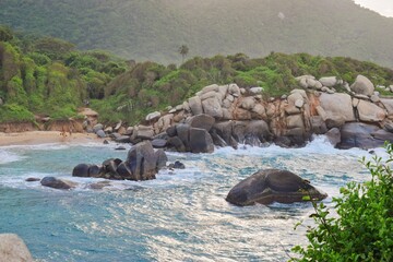 Fototapeta premium rocks and beach 