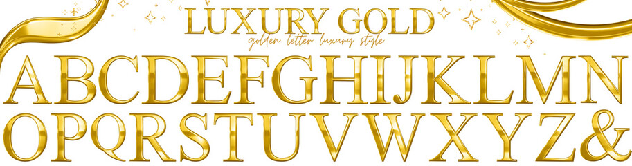 Gold luxury letter uppercase, alphabet, text, character, font