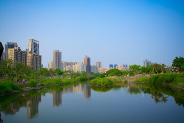 Fototapeta na wymiar Zhongdu Wetland Park