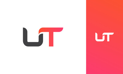 monogram letter UT logo design . Letter UT initials logo . Letter UT logo design template	