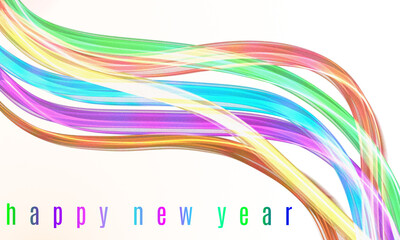 Fototapeta premium new year greeting cards isolated on white
