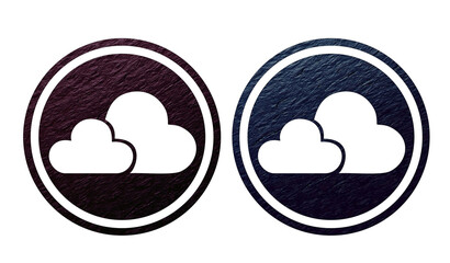 Cloud signage icon symbol with texture