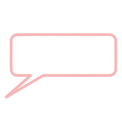 red speech bubble isolated
