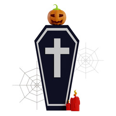 3D element icon for Halloween festive theme
