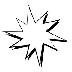 Isolated empty comic speech bubble chat Vector