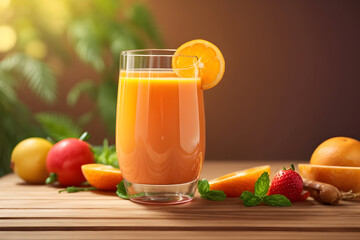 Fototapeta premium glass of orange juice