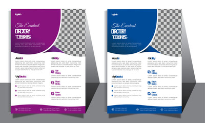 Corporate creative colorful business flyer template design set, vector template design or business poster template design