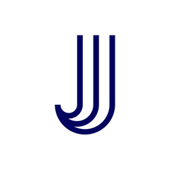 Monogram design vector logo. Monogram initial letter mark J logo design. Monogram design vector logo. Monogram initial letter mark J logo design simple J monogram