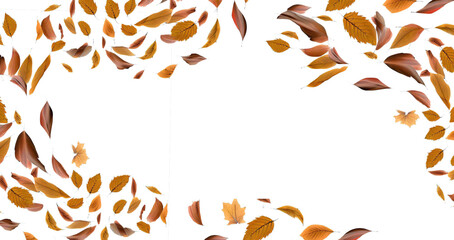 leaves autumn isolated for background , ai generated