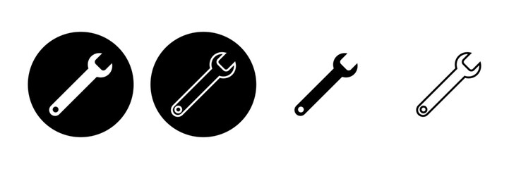 Wrench icon set. repair icon vector. tools icon vector
