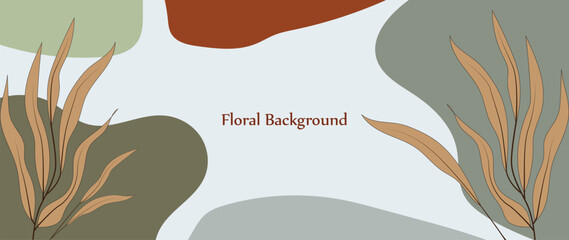 floral eukaliptus background vector template © ridwanad