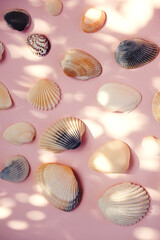 Seashells item. Beach memories concept.