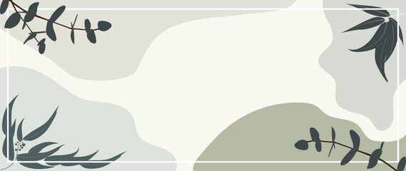 floral eukaliptus background vector template © ridwanad