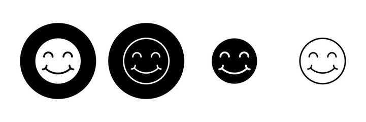 smile icon set. smile emoticon icon. feedback