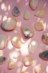 Seashells item. Beach memories concept.