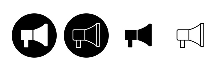 Megaphone icon set. Loudspeaker icon vector.