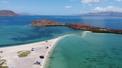 drone photography at el requeson beach in baja california sur mexico