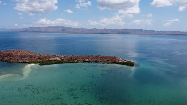 drone photography at el requeson beach in baja california sur mexico