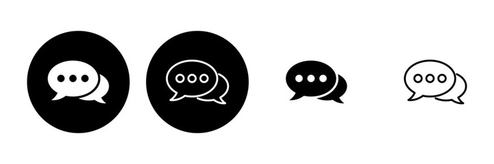 Chat icon set. speech bubble icon. comment icon vector. message. contact us