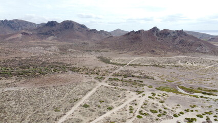 drone photography at el tecolote beach in baja california sur mexico