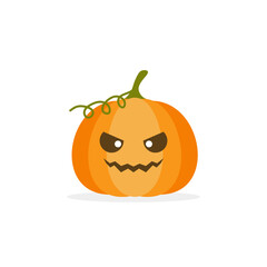 Halloween Pumpkins or Jack O'Lanterns flat design vector illustration