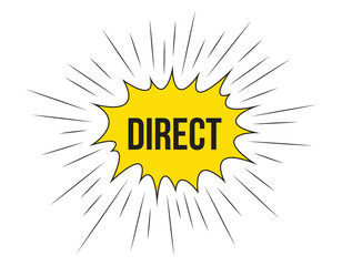 Direct banner design. Direct icon. Flat style vector illustration.
