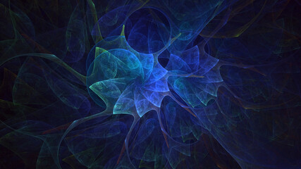 3D rendering abstract colorful fractal light background