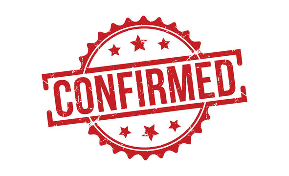 Confirmed rubber stamp vector illustration on white background. Confirmed rubber stamp