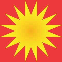 Sun in square gradient illustration