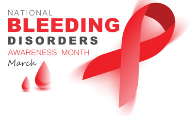 National Bleeding Disorders awareness month. background, banner, card, poster, template. Vector illustration.